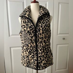 Chaps animal print vest